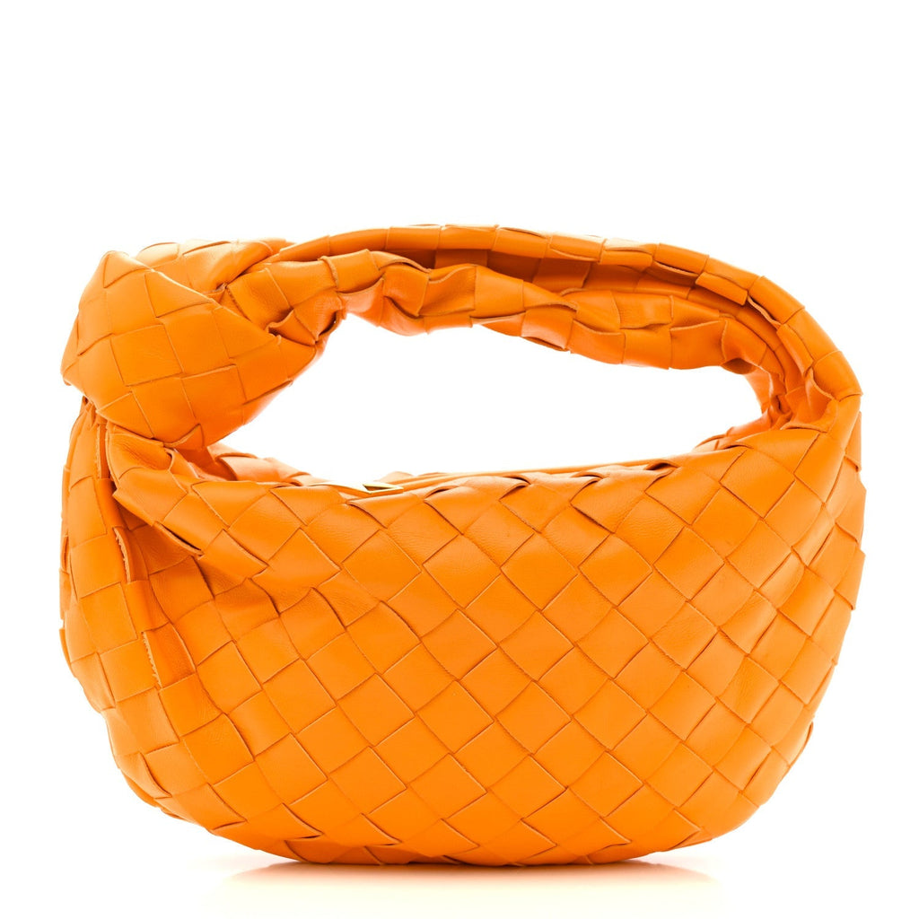 Nappa Intrecciato Mini Jodie Tangerine