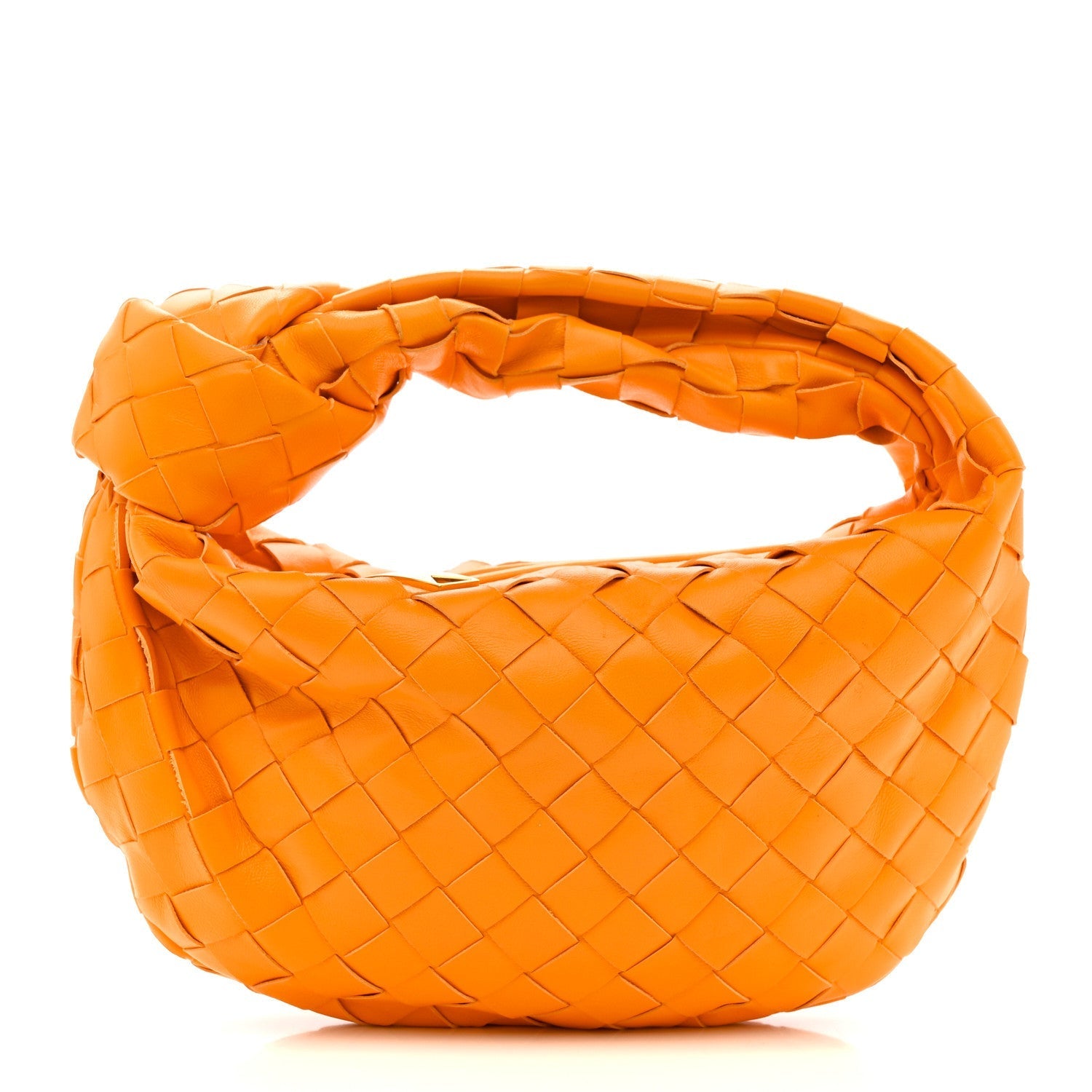Nappa Intrecciato Mini Jodie Tangerine