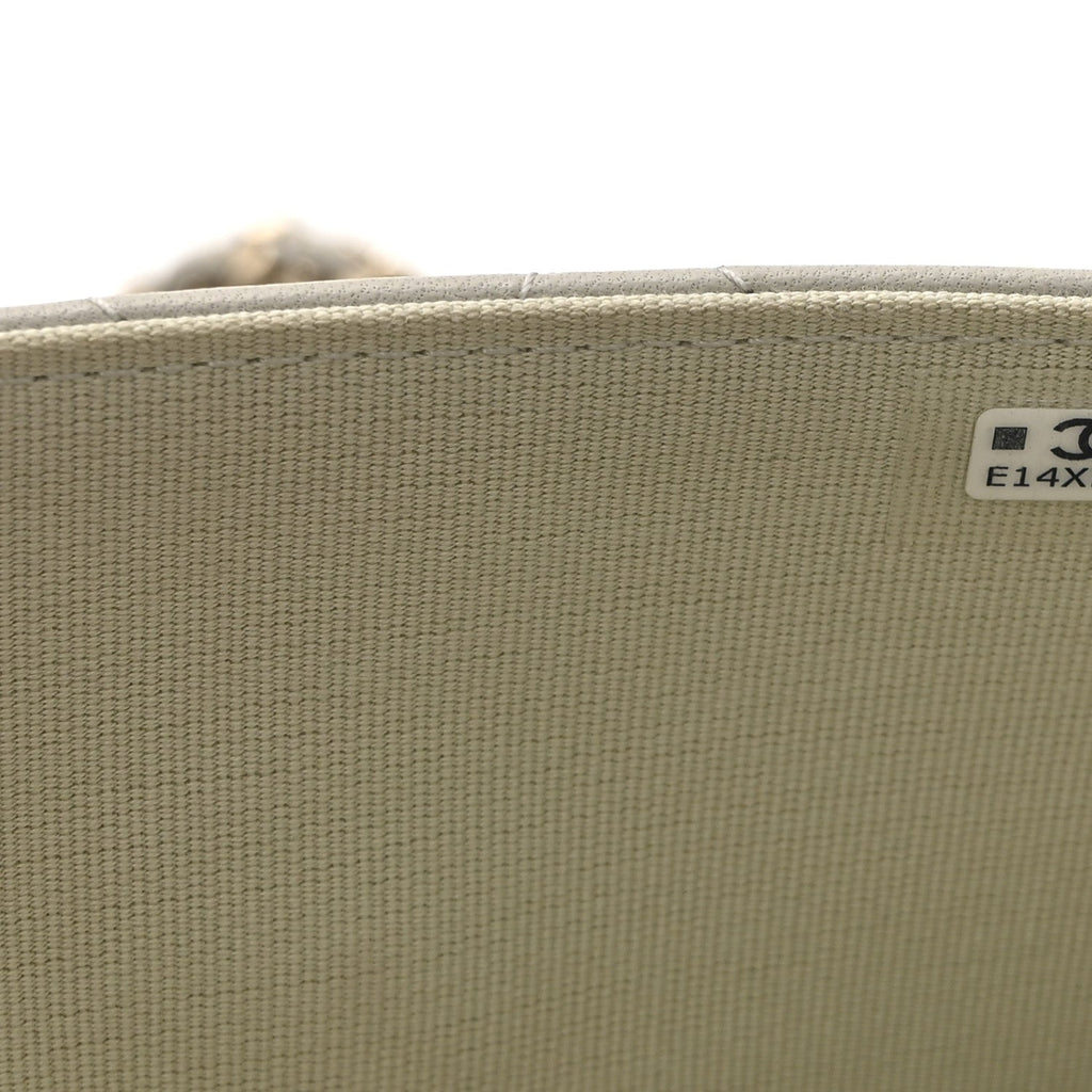 Lambskin Quilted Trendy CC Dual Handle Clutch With Chain Grey