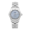 Stainless Steel Diamond Blue Mother of Pearl 27mm Aquaracer Lady Quartz Watch WAF1419