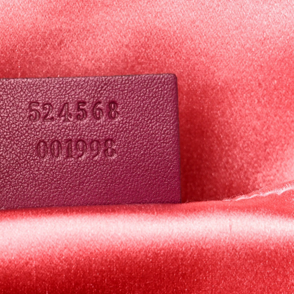 Velvet Matelasse GG Marmont Dome Backpack Fuchsia Violet Cyclamen