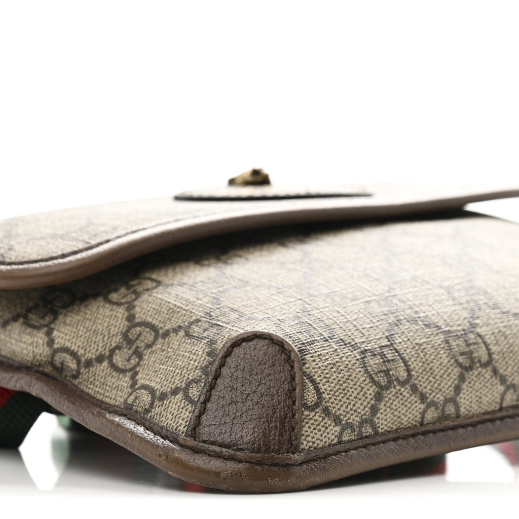 GG Supreme Monogram Neo Vintage Web Belt Bag Brown