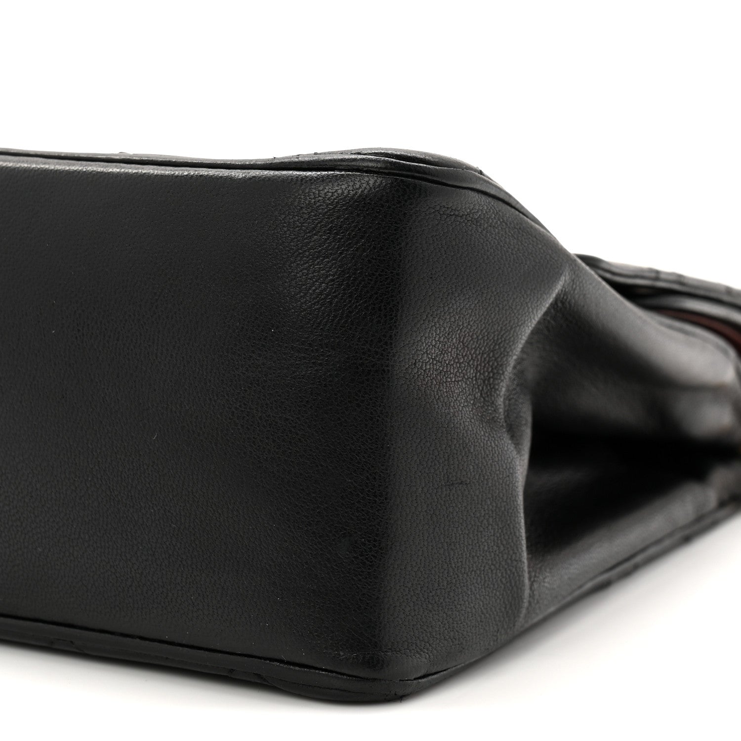 Lambskin Quilted Medium Double Flap Bijoux Chain Black