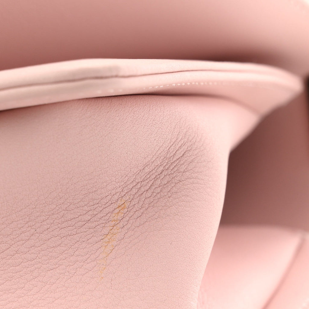 Calfskin Quilted Medium Boy Flap Light Pink