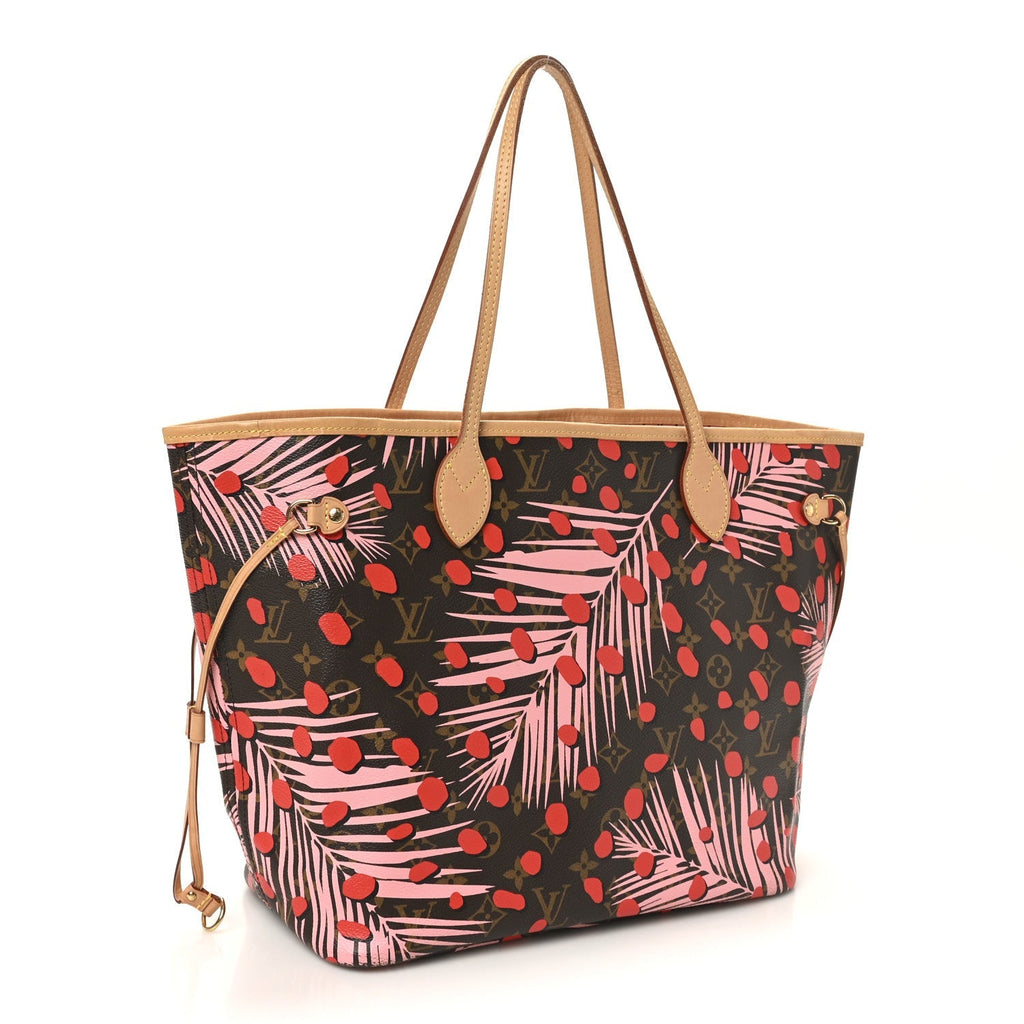 Monogram Jungle Dots Neo Neverfull MM Sugar Pink Poppy