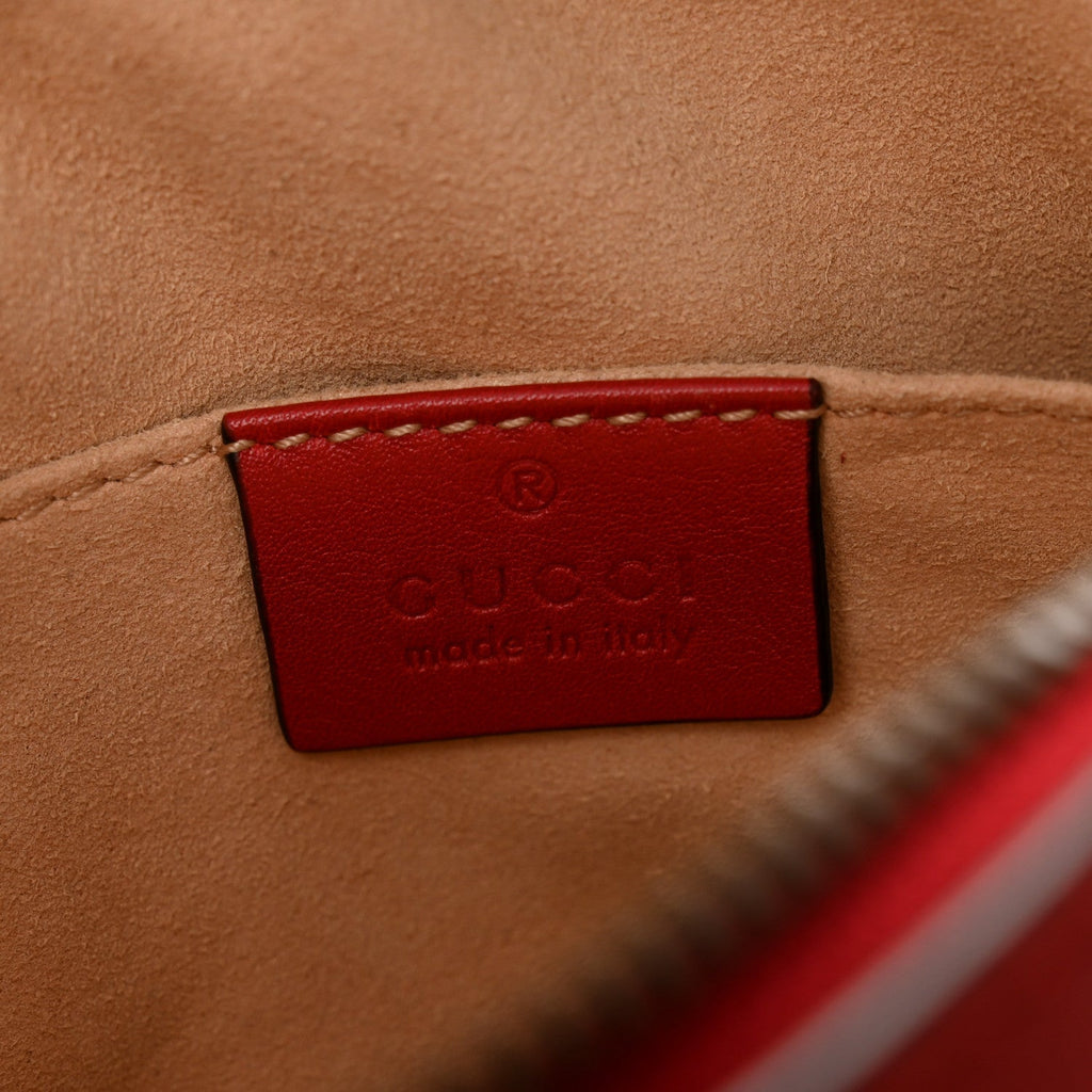 Calfskin Matelasse GG Marmont Belt Bag 85 34 Hibiscus Red