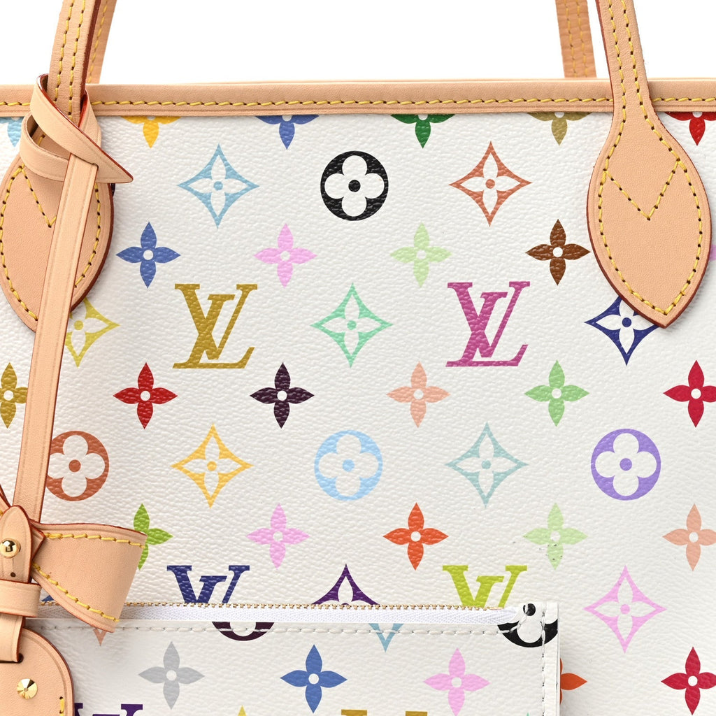 LV X TM Monogram Multicolor Neverfull MM White