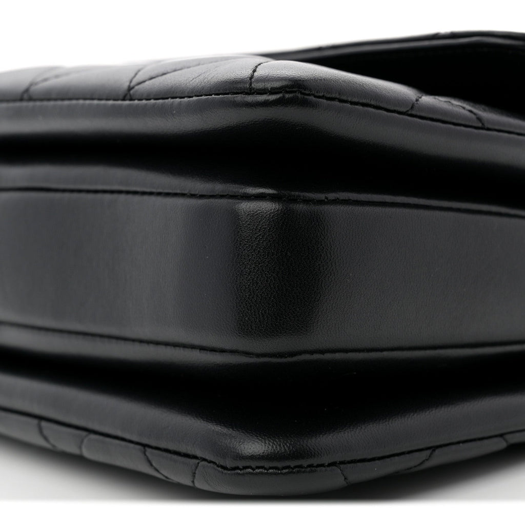 Lambskin Quilted Small Trendy CC Dual Handle Flap Bag Black