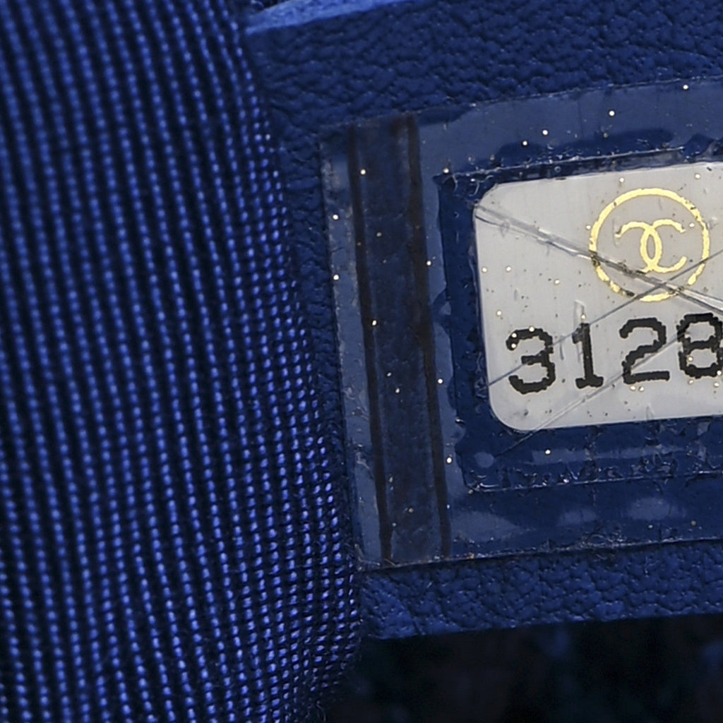 Tweed Quilted Large Chanel 19 Flap Blue