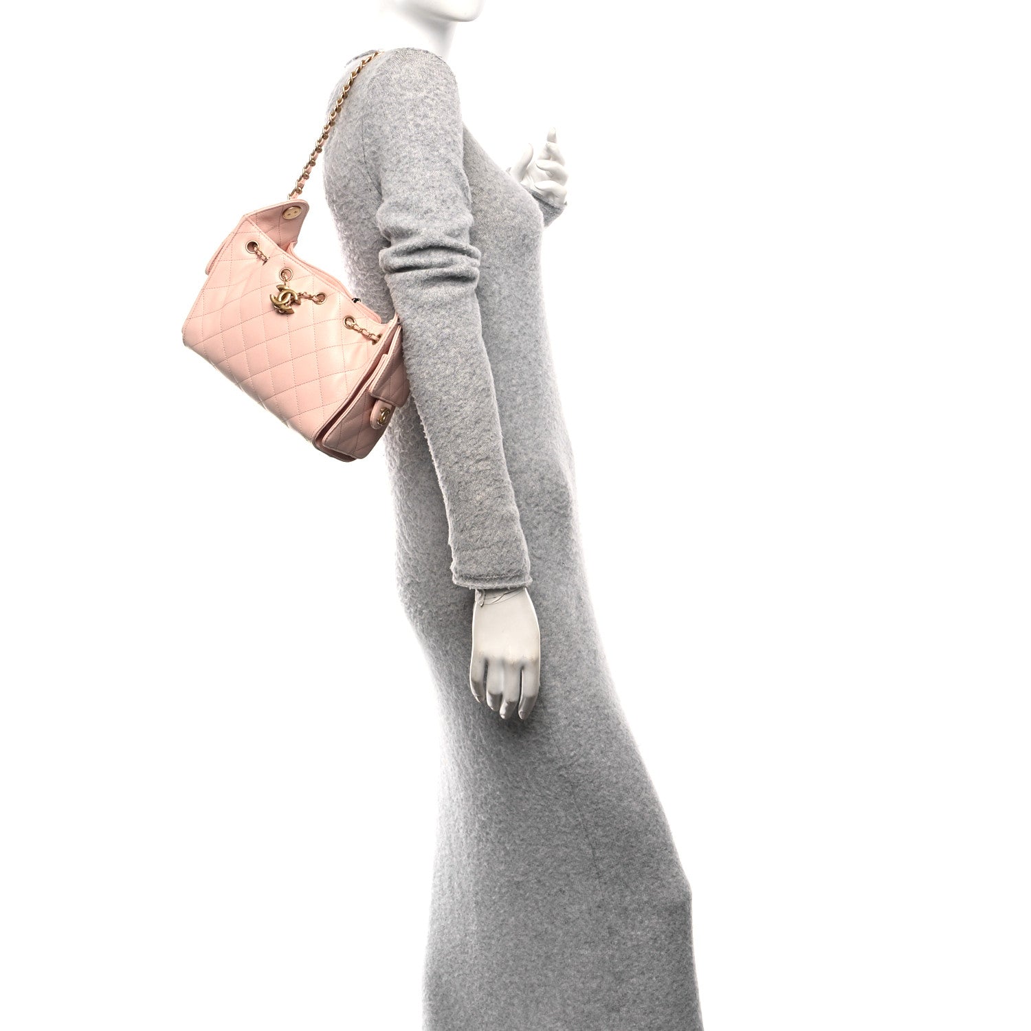 Caviar Quilted Mini Chanel 25 Handbag Light Pink