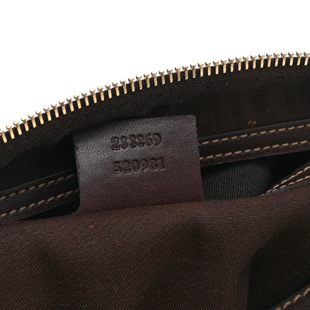 GG Supreme Monogram Belt Bag Dark Brown