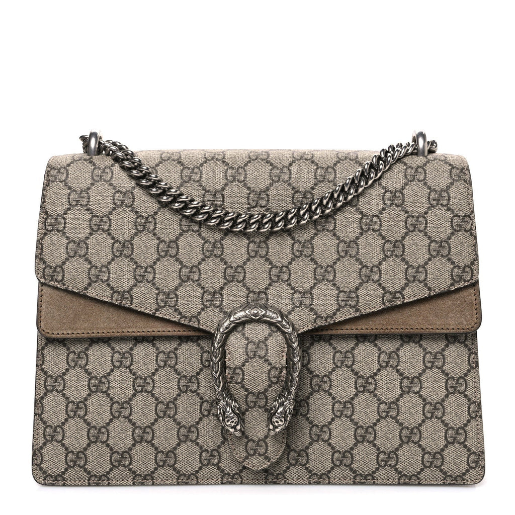 GG Supreme Monogram Medium Dionysus Shoulder Bag Taupe