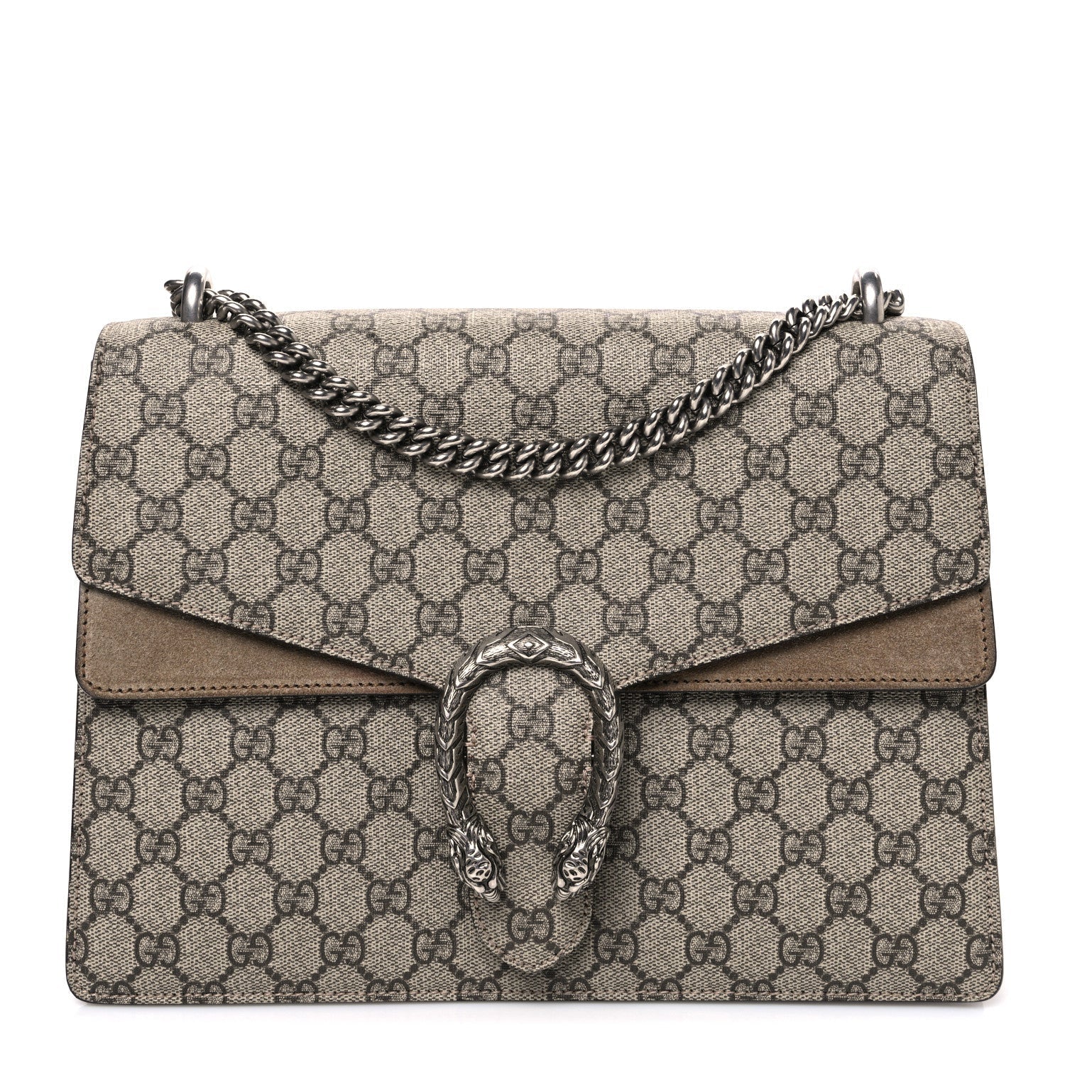 GG Supreme Monogram Medium Dionysus Shoulder Bag Taupe