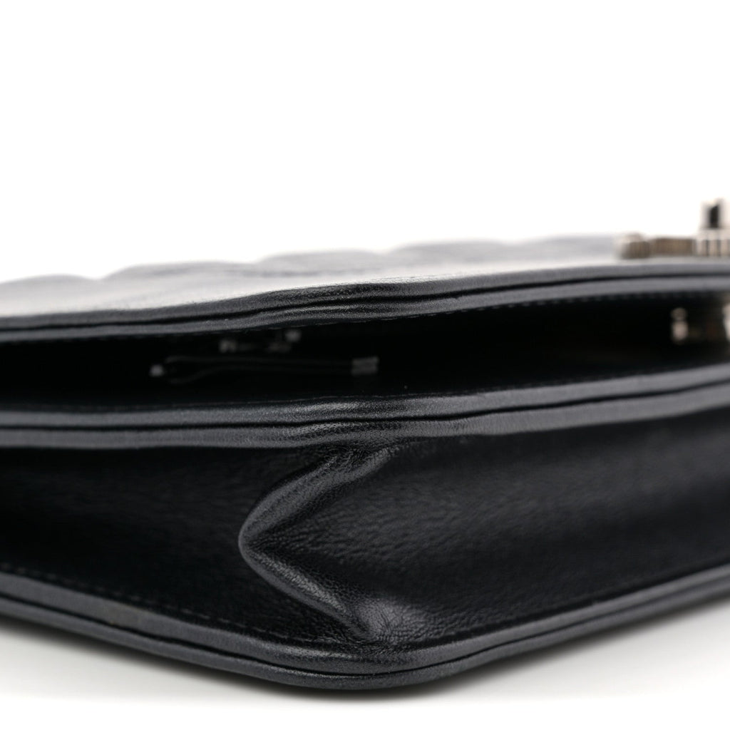 Caviar Quilted Vintage Mademoiselle Wallet On Chain WOC Black