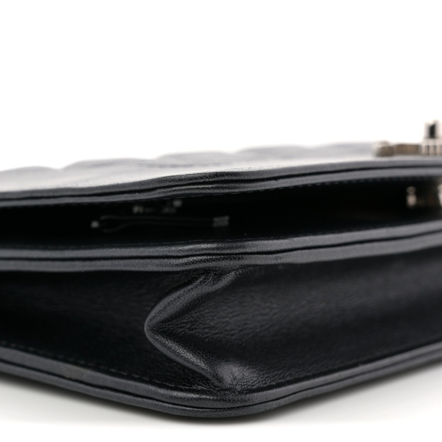 Caviar Quilted Vintage Mademoiselle Wallet On Chain WOC Black