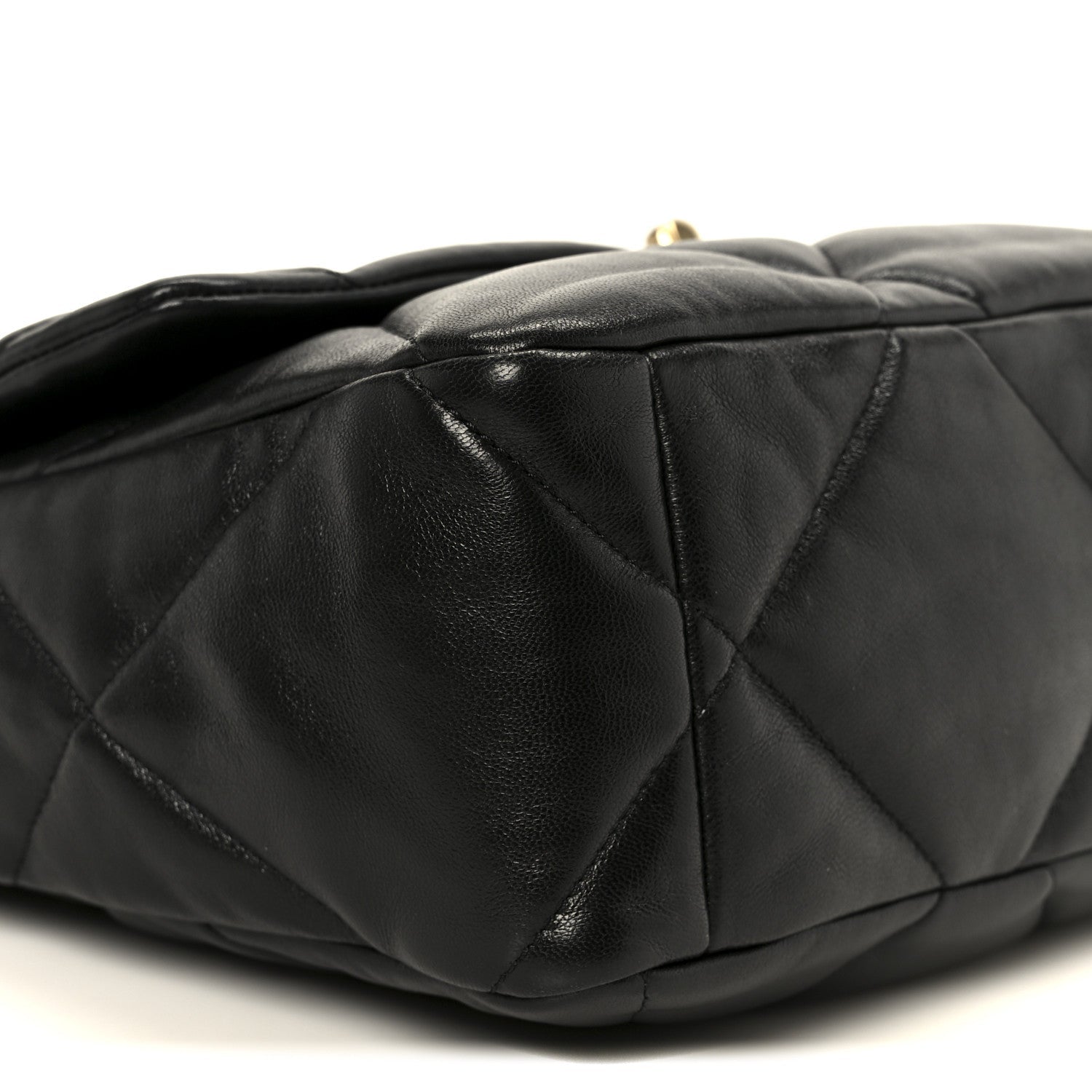 Lambskin Quilted Large Chanel 19 Flap Black