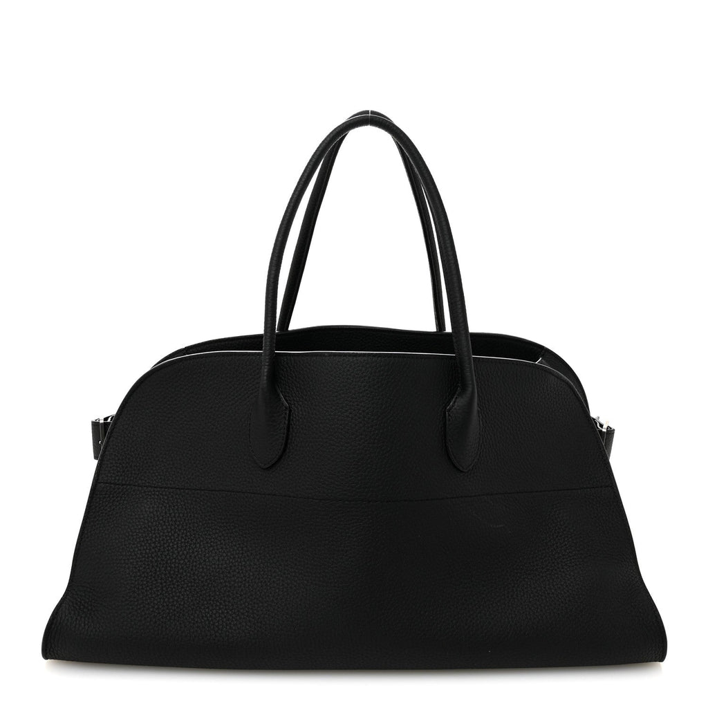 Matte Grained Calfskin EW Margaux Black