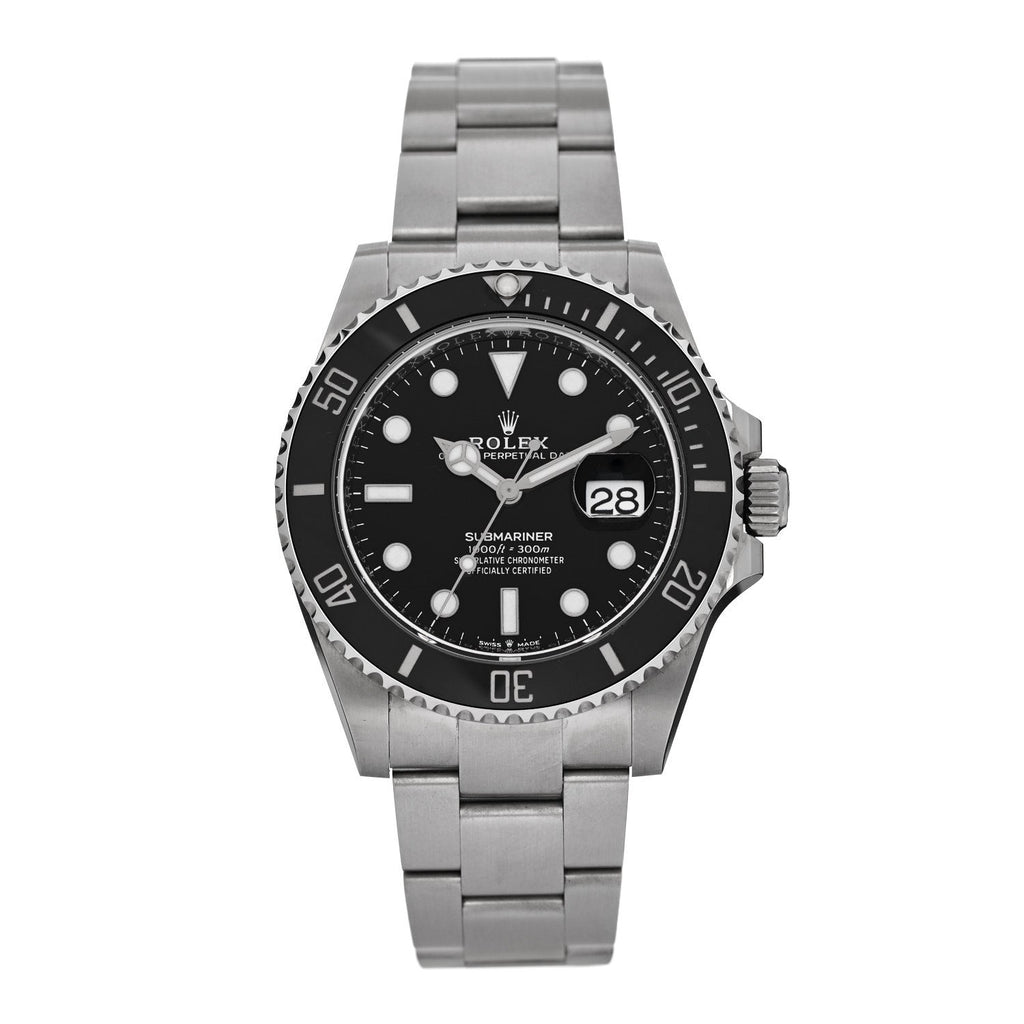 Stainless Steel 41mm Oyster Perpetual Submariner Date Watch Black 126610LN
