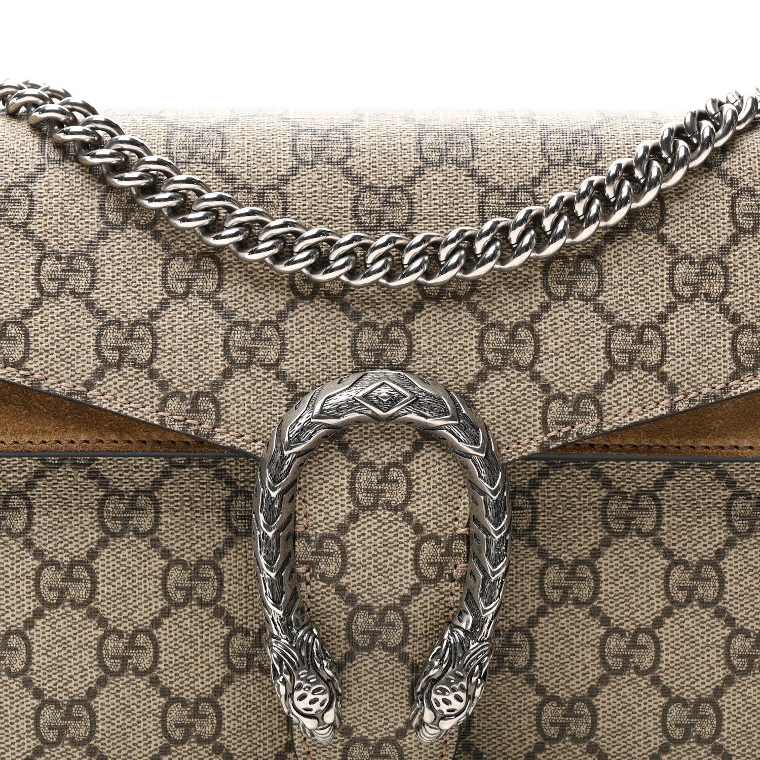 GG Supreme Monogram Small Dionysus Shoulder Bag Taupe