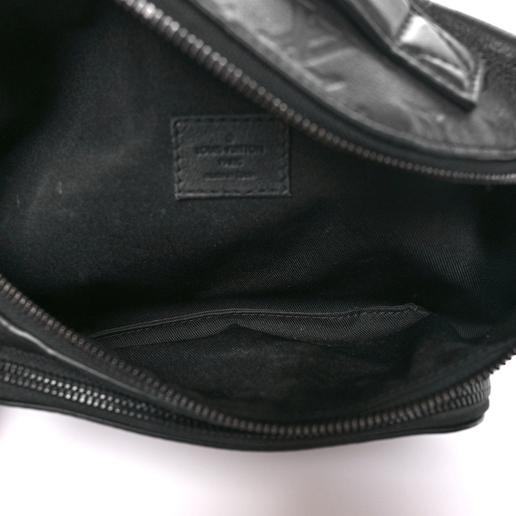 Calfskin Monogram Shadow Rush BumBag Black
