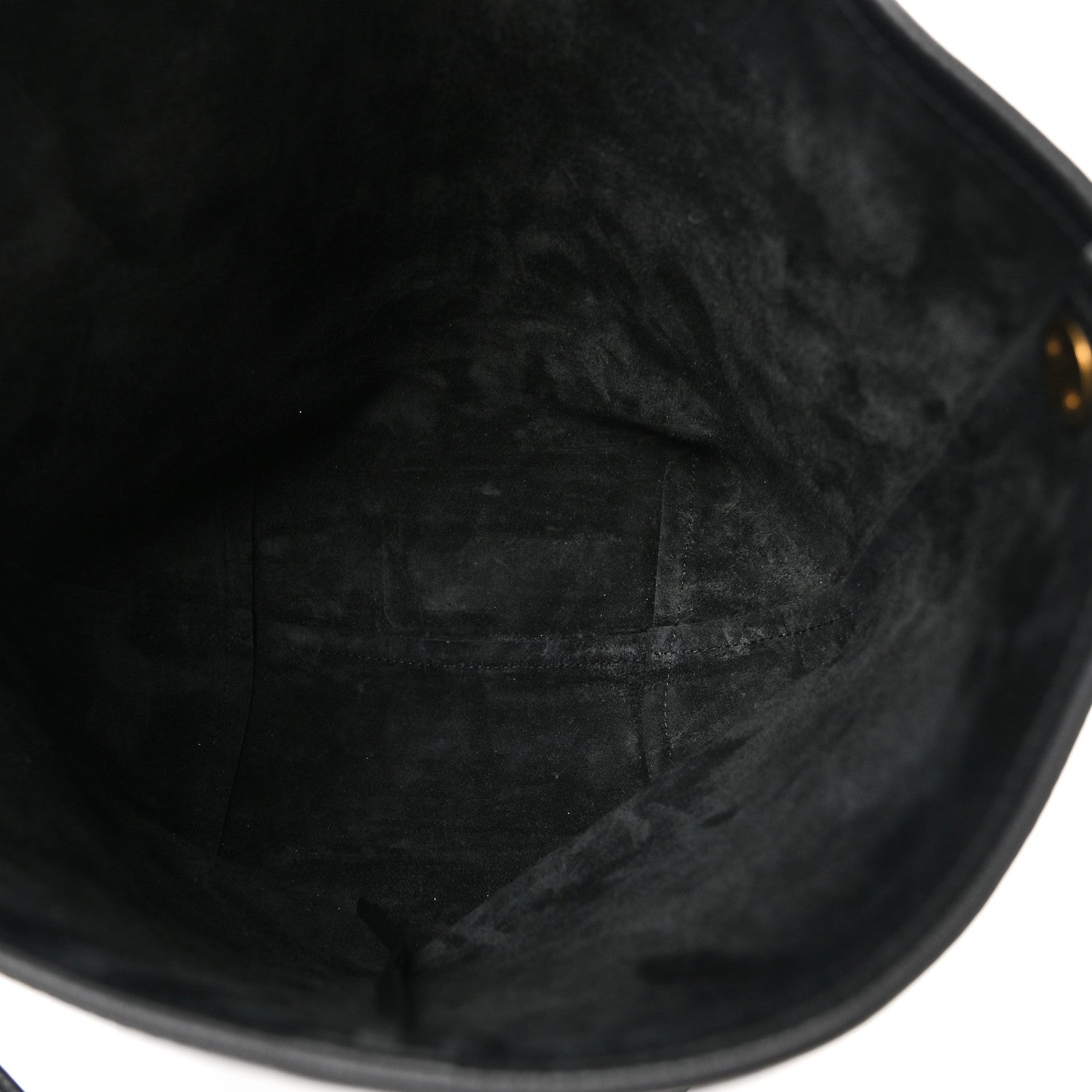 Grained Calfskin Medium N/S Hook Tote Black