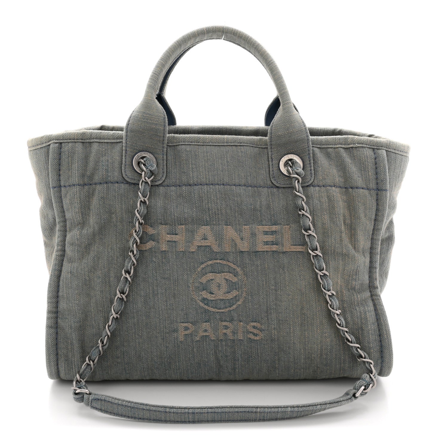 Denim Small Deauville Tote Light Blue