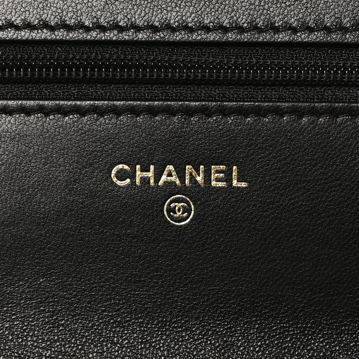 Lambskin Quilted Chanel 19 Wallet On Chain WOC Black