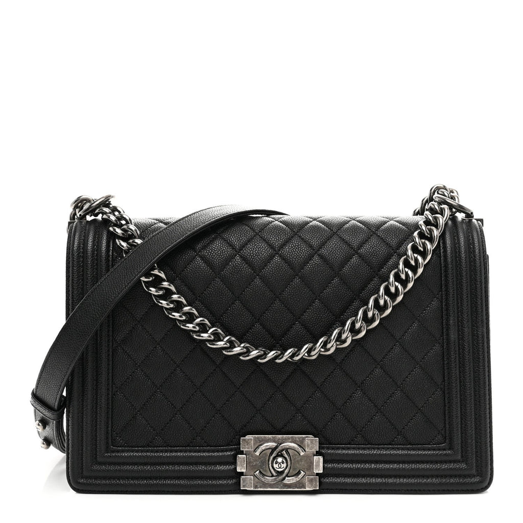 Caviar Quilted New Medium Boy Flap Black