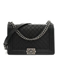 Caviar Quilted New Medium Boy Flap Black