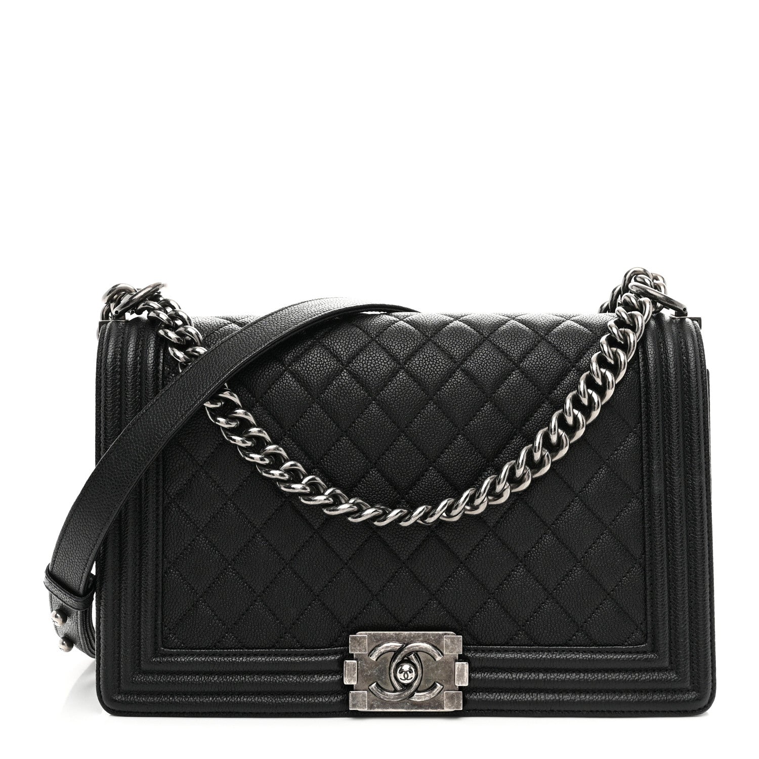 Caviar Quilted New Medium Boy Flap Black