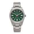 Stainless Steel 41mm Oyster Perpetual Watch Green 124300