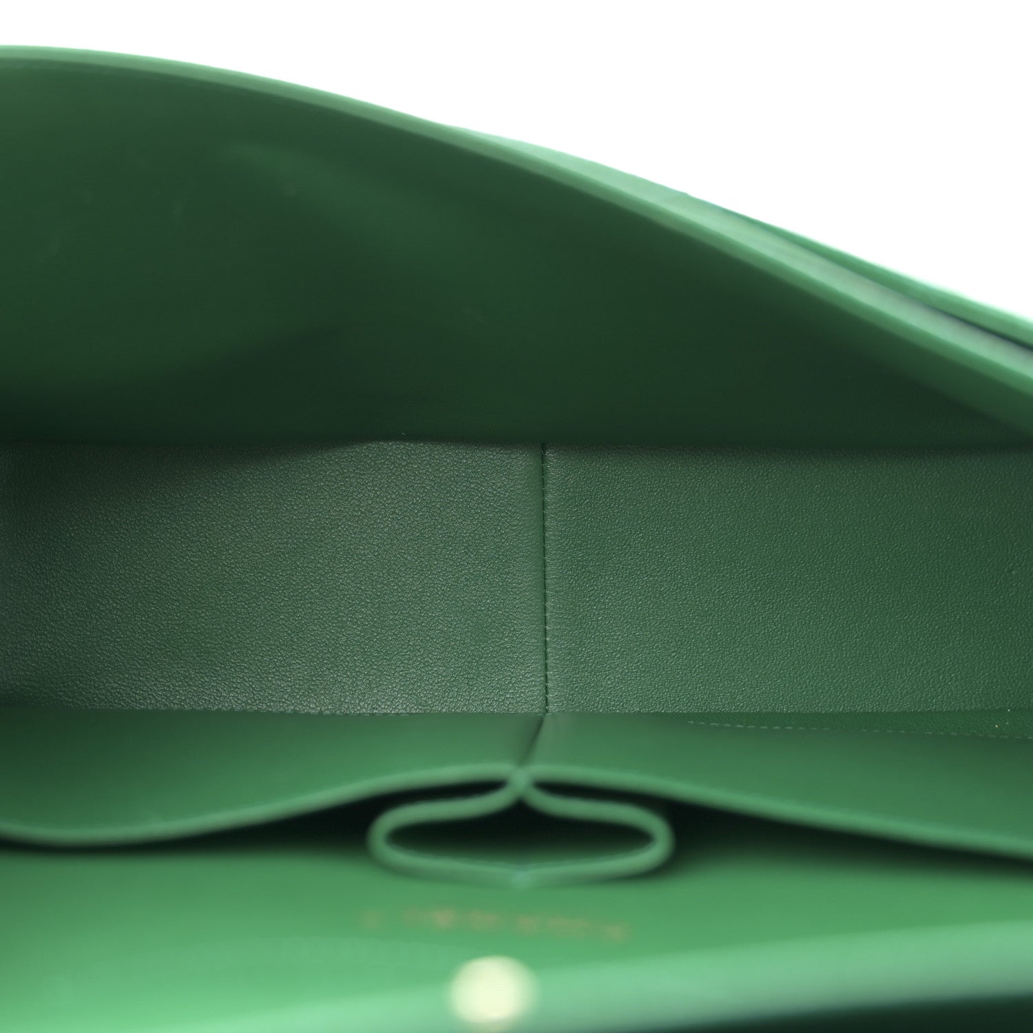 Metallic Caviar Quilted Jumbo Double Flap Green