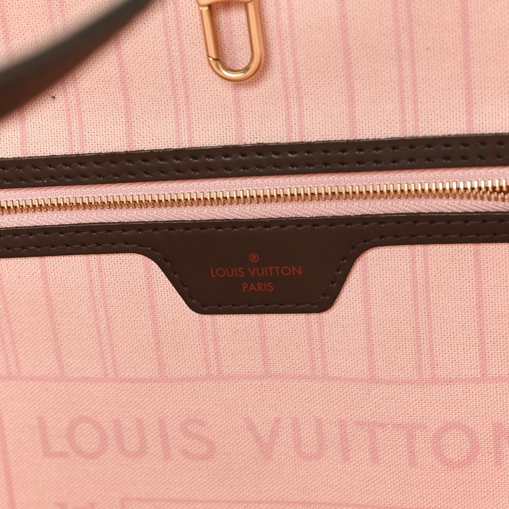 Damier Ebene Neo Neverfull MM Rose Ballerine
