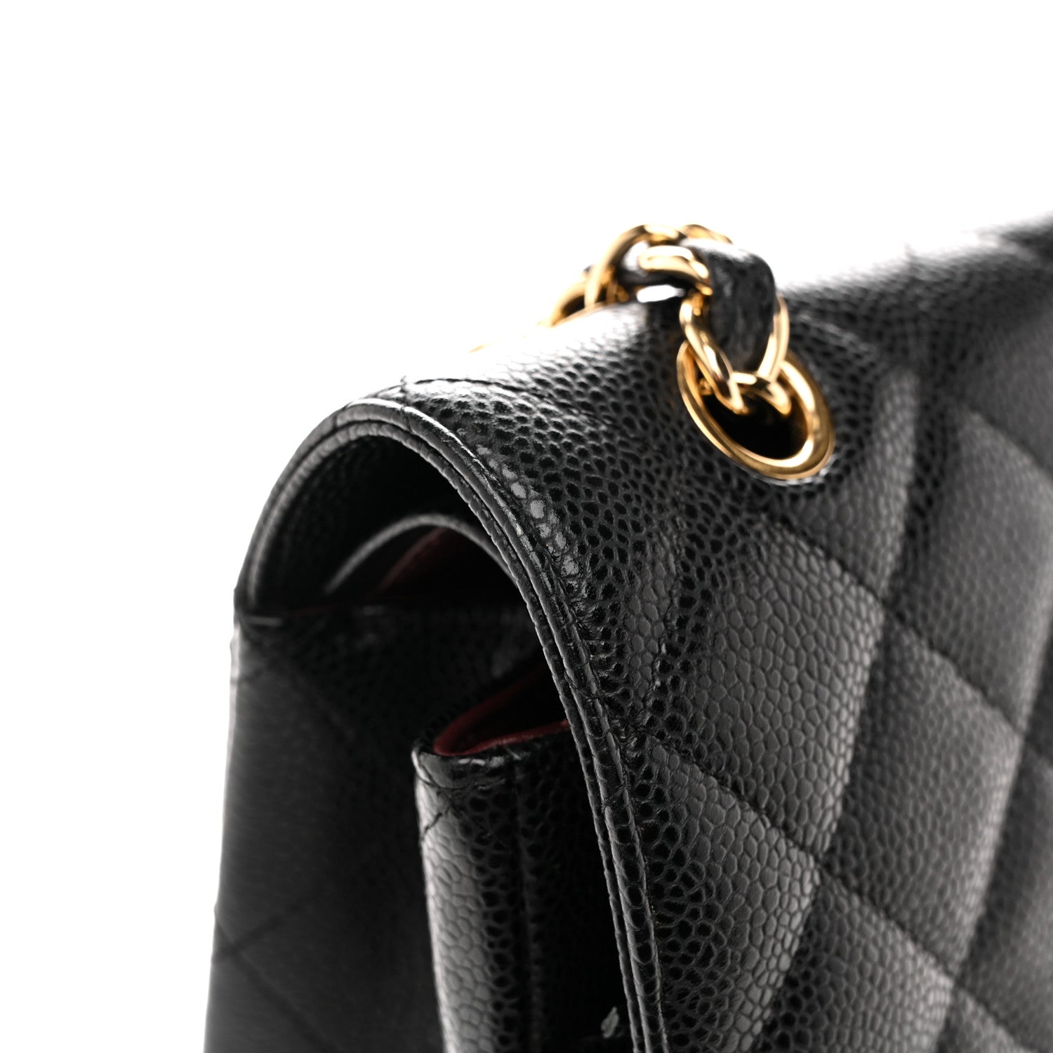 Caviar Quilted Maxi Double Flap Black