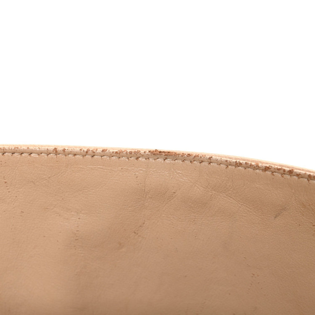 Caviar Quilted Jumbo Double Flap Beige Clair