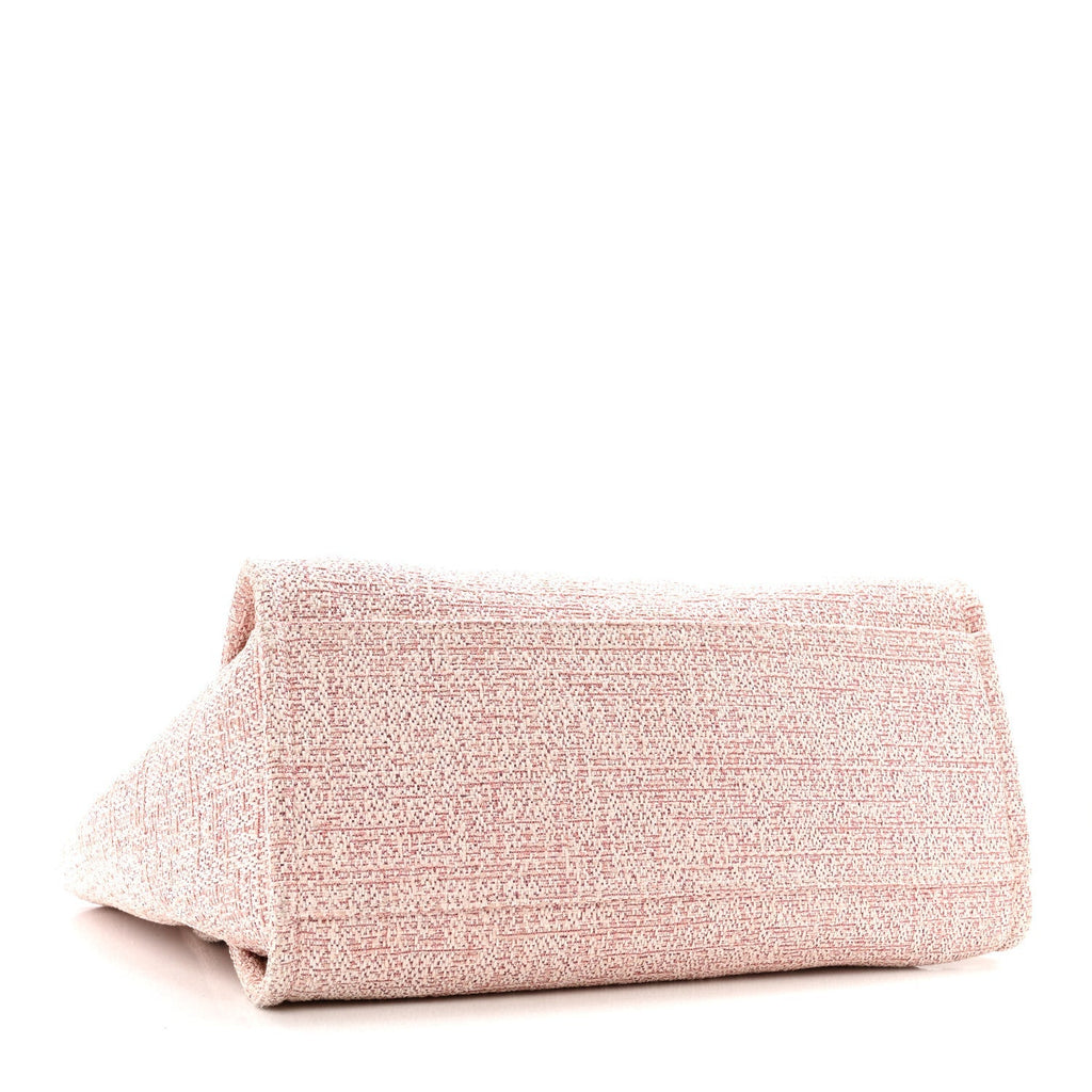 Lurex Boucle Deauville Medium Tote Pink