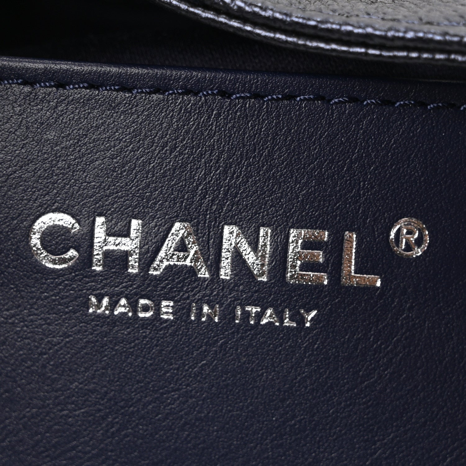 Metallic Caviar Quilted Mini Chanel 25 Handbag Dark Blue
