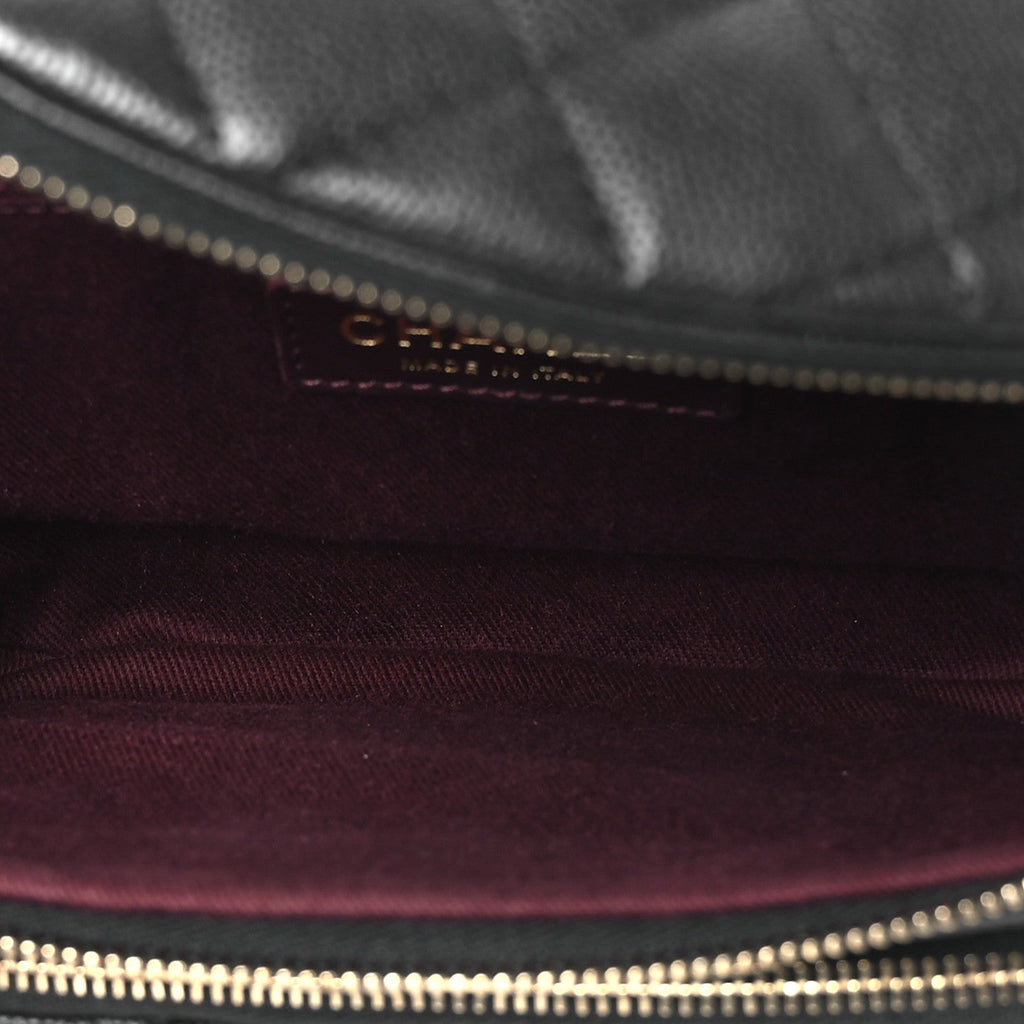 Caviar Quilted Business Affinity Waist Belt Bag Black