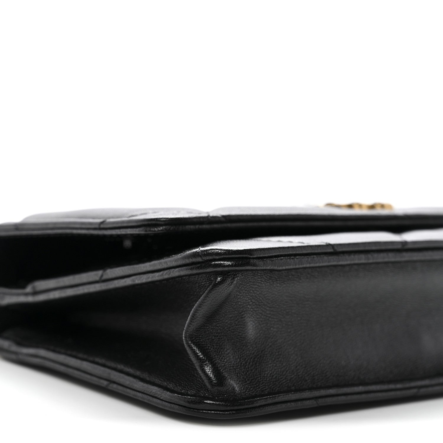 Lambskin Quilted Chanel 19 Wallet On Chain WOC Black