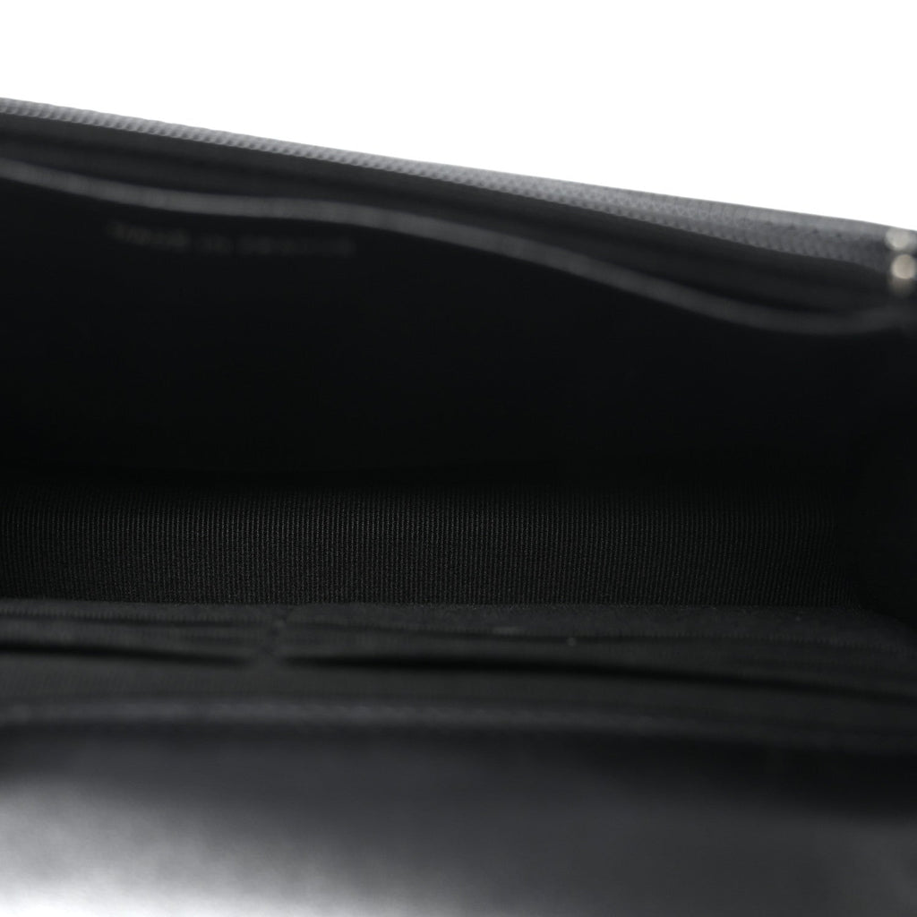 Lambskin Quilted Trendy CC Wallet On Chain WOC So Black