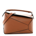 Calfskin Small Puzzle Edge Bag Tan