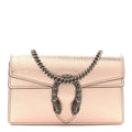Metallic Calfskin Super Mini Dionysus Shoulder Bag Rose Gold