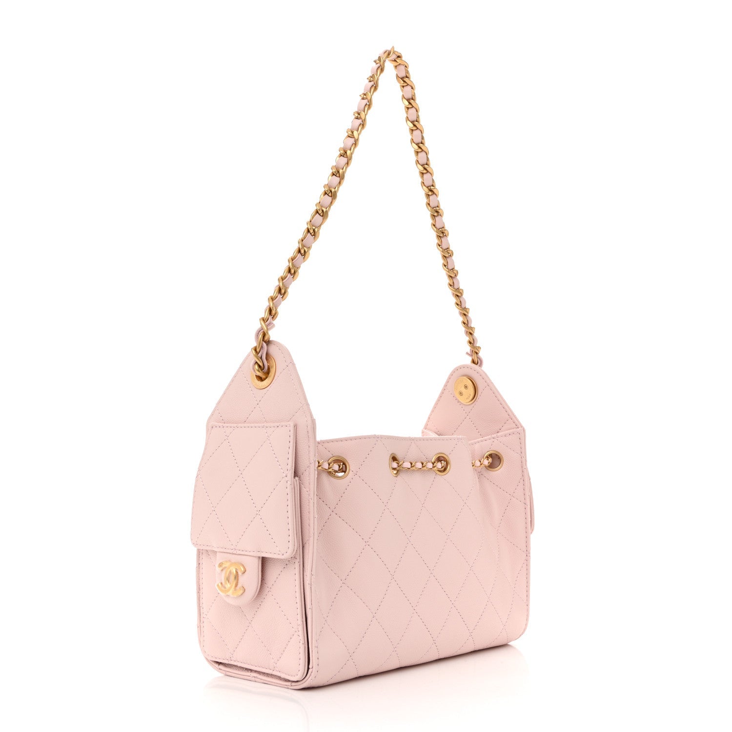Caviar Quilted Mini Chanel 25 Handbag Light Pink