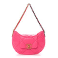 Lambskin Quilted Chanel 19 Hobo Pink
