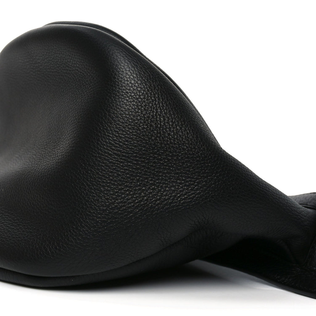 Grained Calfskin Large Slouchy Banana Bag Black