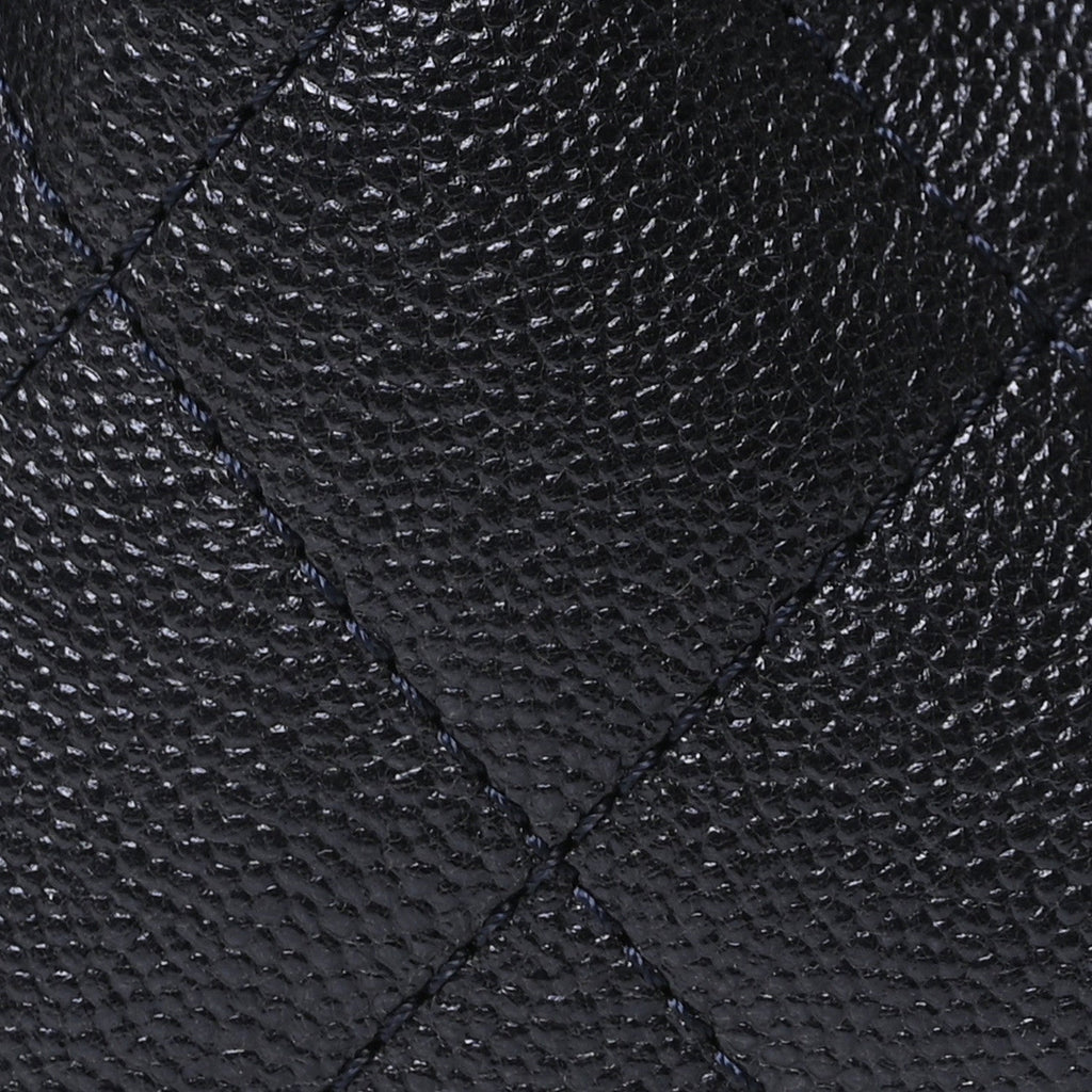 Metallic Caviar Quilted Mini Chanel 25 Handbag Dark Blue