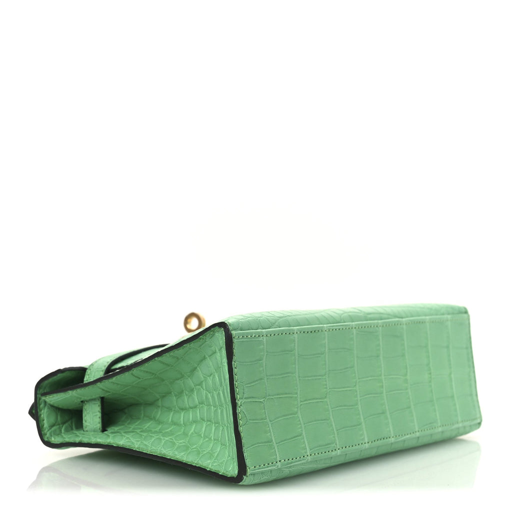 Matte Alligator Kelly Pochette Vert Comics