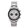 Stainless Steel 41mm Black Bay Chronograph Panda Automatic Watch White 79360N