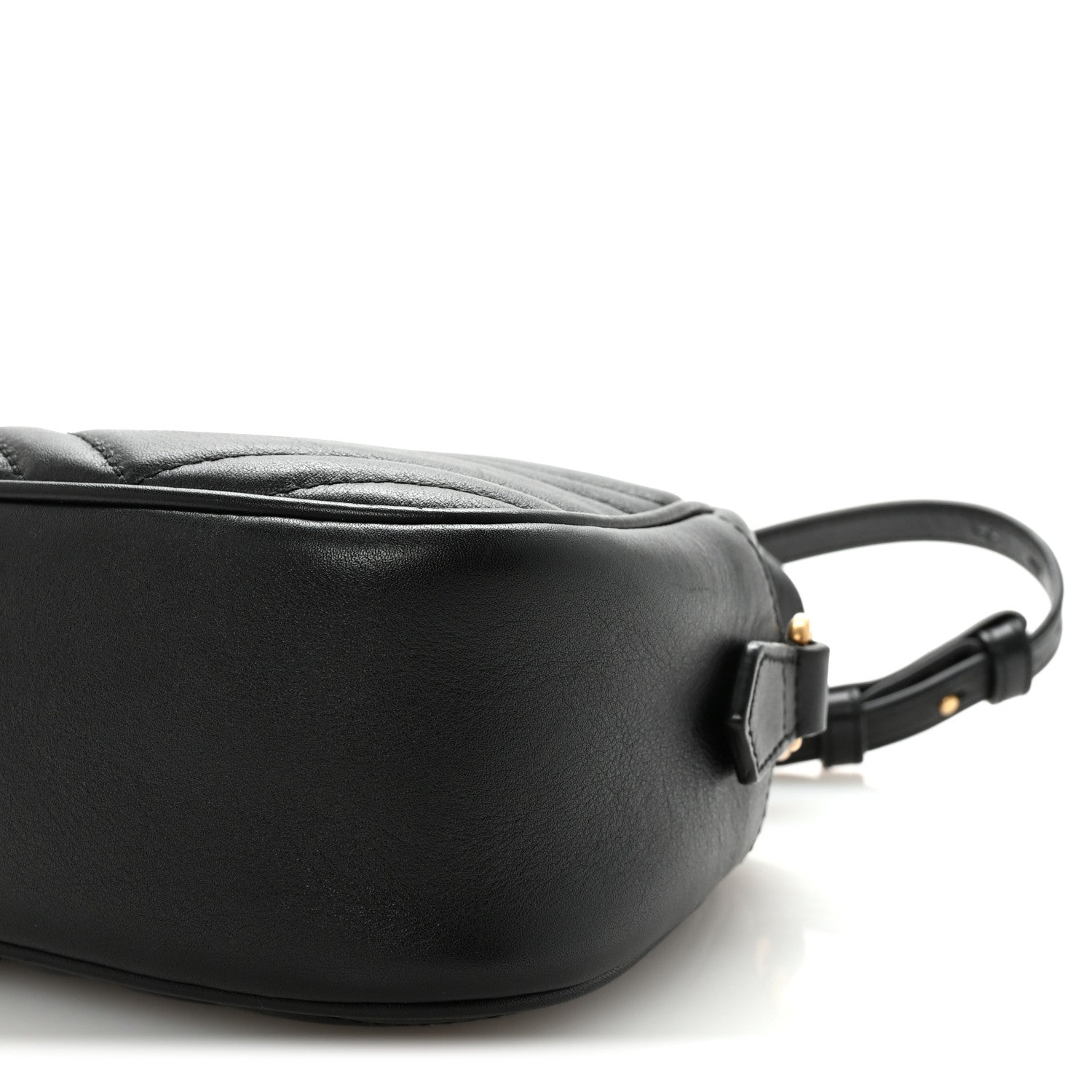 Calfskin Matelasse Small GG Marmont Chain Shoulder Bag Black