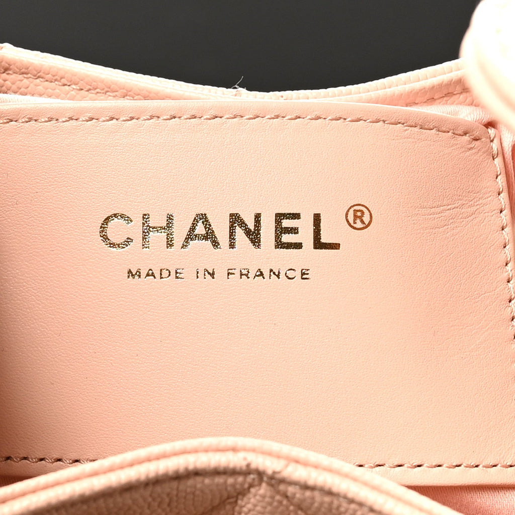 Caviar Quilted Small Chanel 25 Handbag Light Pink